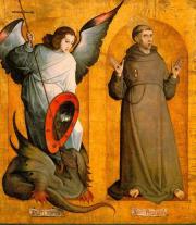 Juan de Flandes: Saint Michael and Saint Francis (Szent Mihály és Szent Ferenc)1505-09